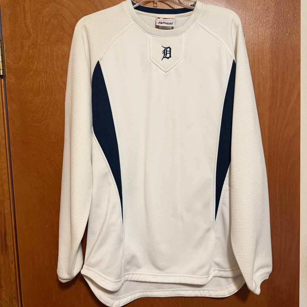 Majestic Therma base Detroit tigers pull over size medium